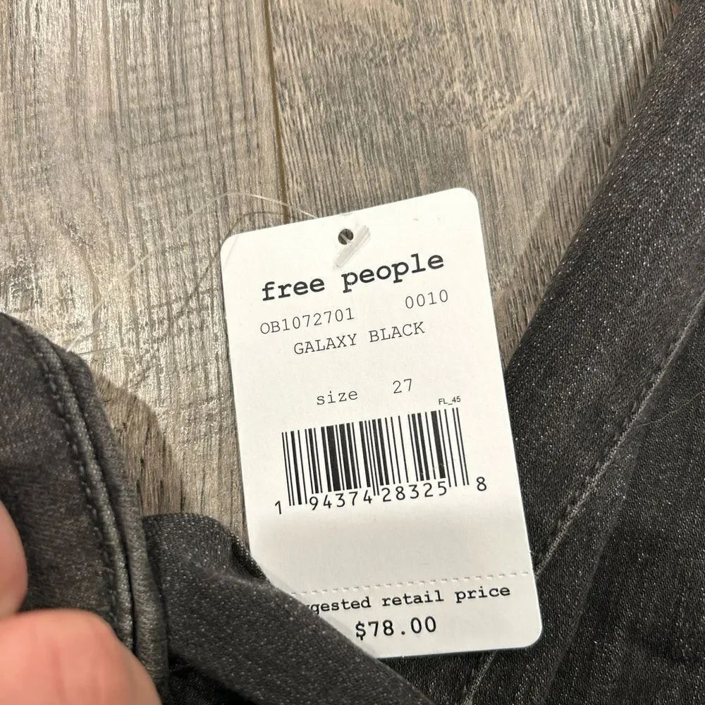 Free People Galaxy Black Denim Flare Jeans - Picture 4 of 6
